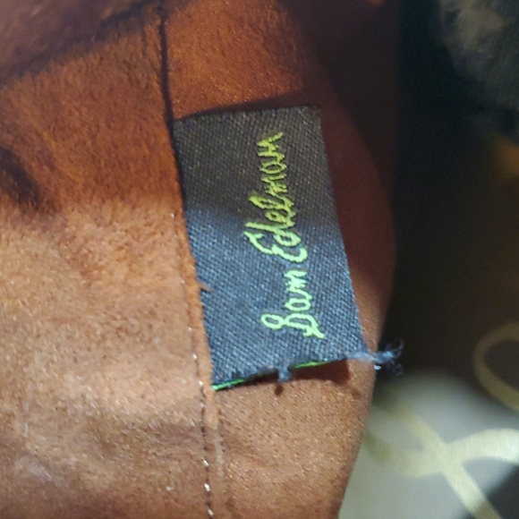 Sam Edelman Louie fring women's orange  suede western ankle short boots size 7.5 - Picture 13 of 16